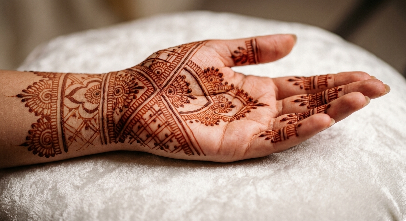 Henné traditionnel motifs fins Marseille